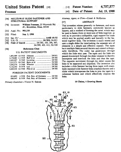Zipper patent 1